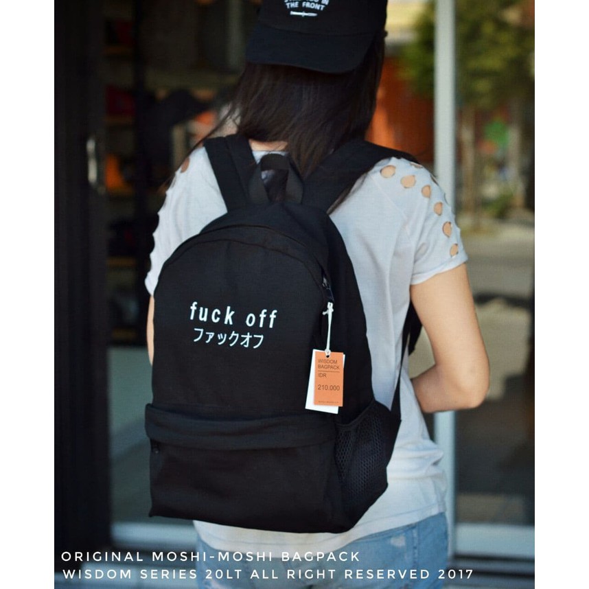 กระเป๋าเป้ bagpack ของแท้ by moshi moshi fuck off