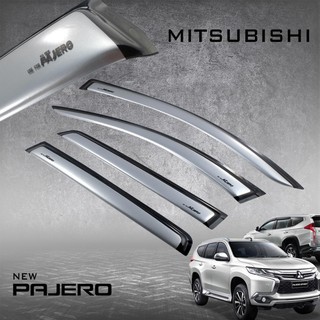 กันสาด คิ้วกันสาด 4 ประตู MITSUBISHI ปาเจโร่ SPORT กันสาดประตู มิตซูบิชิ PAJERO สปอร์ต 4DR 2016+