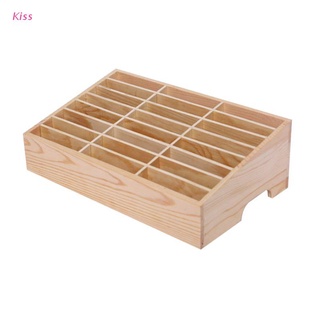 kiss 24 Cells Multifunctional Wooden Storage Box Mobile Phone Repair Tool Organizer