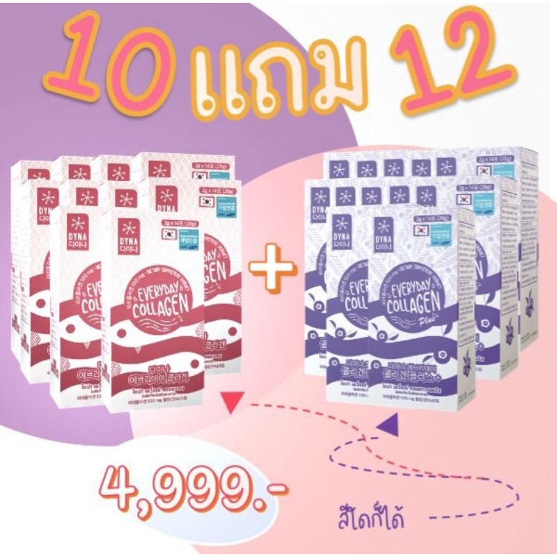 DYNA Everyday Collagen ซื้อ 10 กล่อง แถม 12 กล่อง