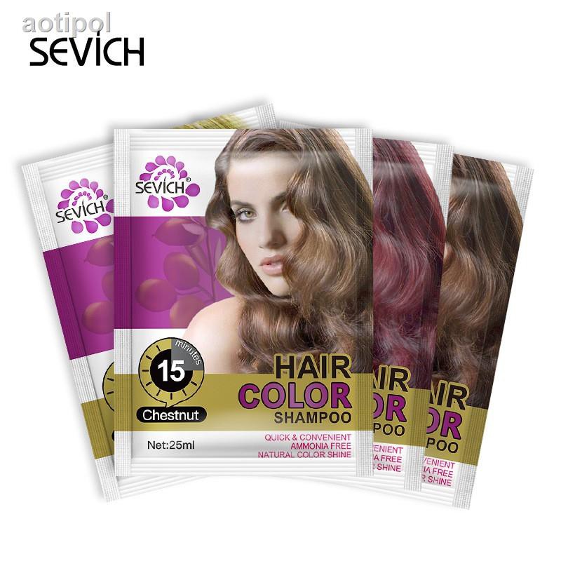 ○✾✜Sevich แชมพูเปลี่ยนสีผ(1ซอง) sevich hair color shampoo แชมพูเปลี่ยนสีผมแบบธรรมชาติ