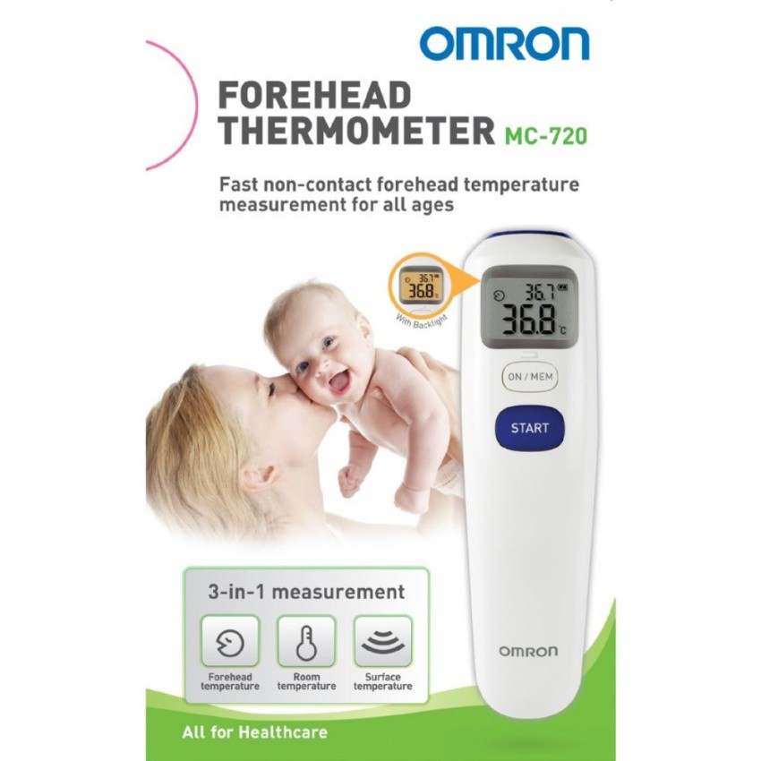 OMRON ออมรอน เครื่องวัดอุณหภูมิทางหน้าผาก รุ่น MC-720/ MC-F300 (ของแท้ รับประกันศูนย์ omron)