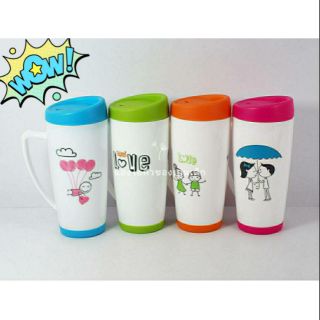 แก้วมัค LOVE ลวดลายการ์ตูนสุดน่ารัก แพ็ค1*12คละสี