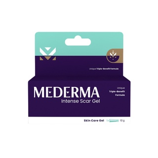 Mederma Intense Gel 10g มีเดอร์ม่า เจลลบรอยแผลเป็น รอยดำจากสิว แผลจากอุบัติเหตุ แผลจากการผ่าตัด