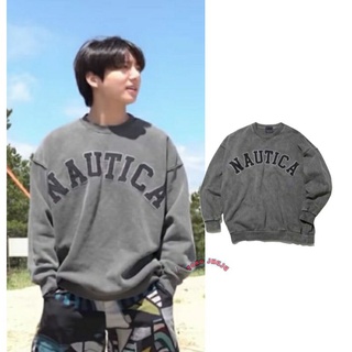 เสื้อกันหนาว Jk Jungkook BTS NAUTTICCA ทรงโค้งด้านหน้า