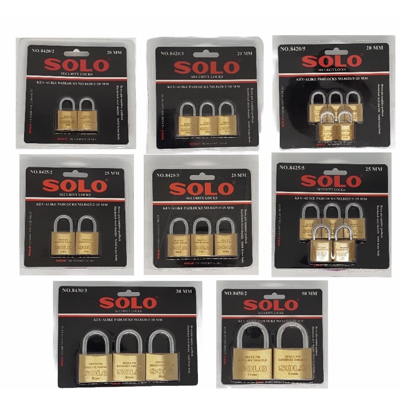 กุญแจSOLO ระบบสปริง แบบชุด