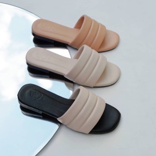 รุ่นมายด์​ สีเบจ​ ทูโทน​ ครีม  ใส่สบายมาก​ เท้าอวบบวกไซต์​