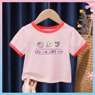 100% Cotton Baby Girl Summer Clothing Short Sleeve T-shirt Girl Summer Half Sleeve Childrens Top 2022 New Childrens Clothing Fashion