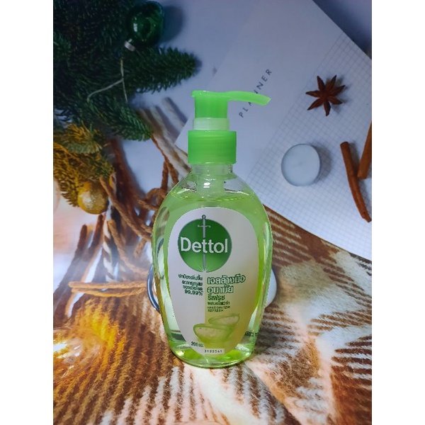 Dettol เดทตอล เจลล้างมืออนามัย รีเฟรช สูตรหอมสดชื่น ผสมอโลเวร่า 200มล. 1 ขวด