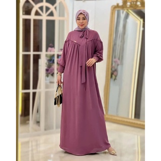 Melody Dress BC CRINKLE Material Gets Women Gamis (ไม่รวม HIJAB) ชุดเดรสแฟชั่น สไตล์โมเดิร์น สําหรับผู้หญิงมุสลิม