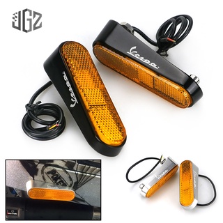 ไฟ LED สัญญาณ Motorcycle LED Side Yellow Turn Signal Lights CNC Indicator Left Right Lamp Scooter for VESPA GTS 300 SPRINT 150 PRIMAVERA 150 LX LXV S125 150