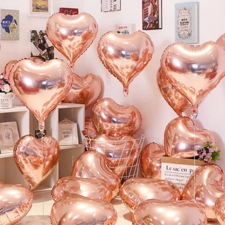 🔥พร้อมส่ง🔥 ลูกโป่งฟอยล์หัวใจ 18นิ้ว ลูกโป่งหัวใจ ใช้ตกแต่งสถานที่สวยงาม happy birthday balloons