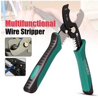 Multi Tool 8 Wire Stripper Cable Cutting Scissor Stripping Pliers Cutter1.6-4.0mm HandToolsFerramentasHerramientas Green