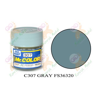 สีสูตรทินเนอร์ Mr.hobby Mr.color C307 Gray FS-36320(Dark Ghost Gray) Semi-Gloss 10ml