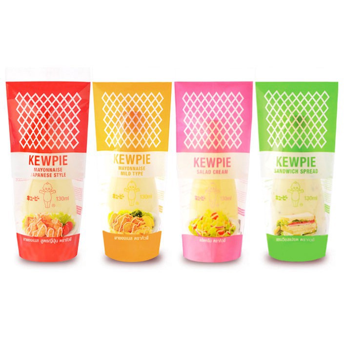 คิวพี น้ำสลัด มายองเนส มีหลายสูตร ขนาด 130 มล. | Kewpie Mayonnaise, Salad Cream  130 ml.  น้ำสลัด มา