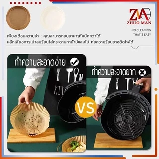 💥แพ็ค 100 แผ่น💥กระดาษรองหม้อทอด กระดาษซับน้ำมัน อัพเกรดและข้น ป้องกันการเกาะติด ทนต่ออุณหภูมิสูง
