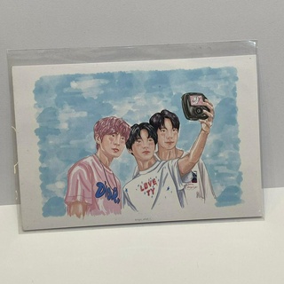 (พร้อมส่ง)  fan art TAEYONG DOYOUNG JAEHYUN NCT postcard A6 โปสการ์ดแฟนอาร์ต แทยง โดยอง แจฮยอน ขนาด A6  ♡‧₊˚