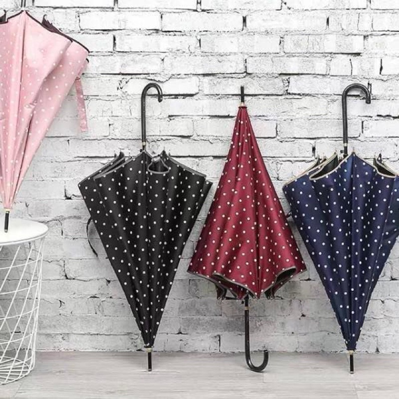 ร่มญี่ปุ่น🇯🇵GBUด้ามยาวลายจุด อย่างดีกันแดด100%