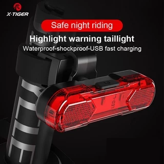 【TH Delivery】X-TIGER ไฟท้ายจักรยาน Led ชนิดชาร์จ Usb