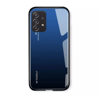 [ ส่งจากไทย ] Case Samsung galaxy A32 5G เคสซัมซุง เคสกระจกสองสี เคสกันกระแทก ขอบนิ่ม เคสกระจกไล่สี