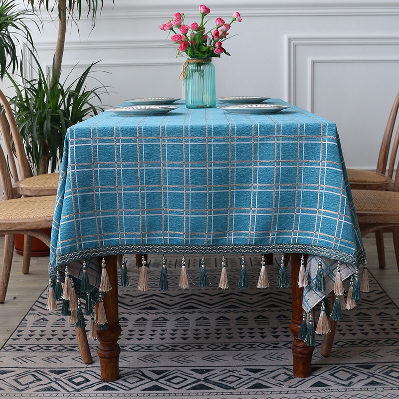 Table Cloth Alas Meja Makan Cotton, What Size Tablecloth For Table That Seats 12