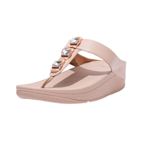 FITFLOP รองเท้าลำลองผู้หญิง FINO CRYSTAL LOCK รุ่น DA8-137 สี BEIGE รองเท้าผู้หญิง