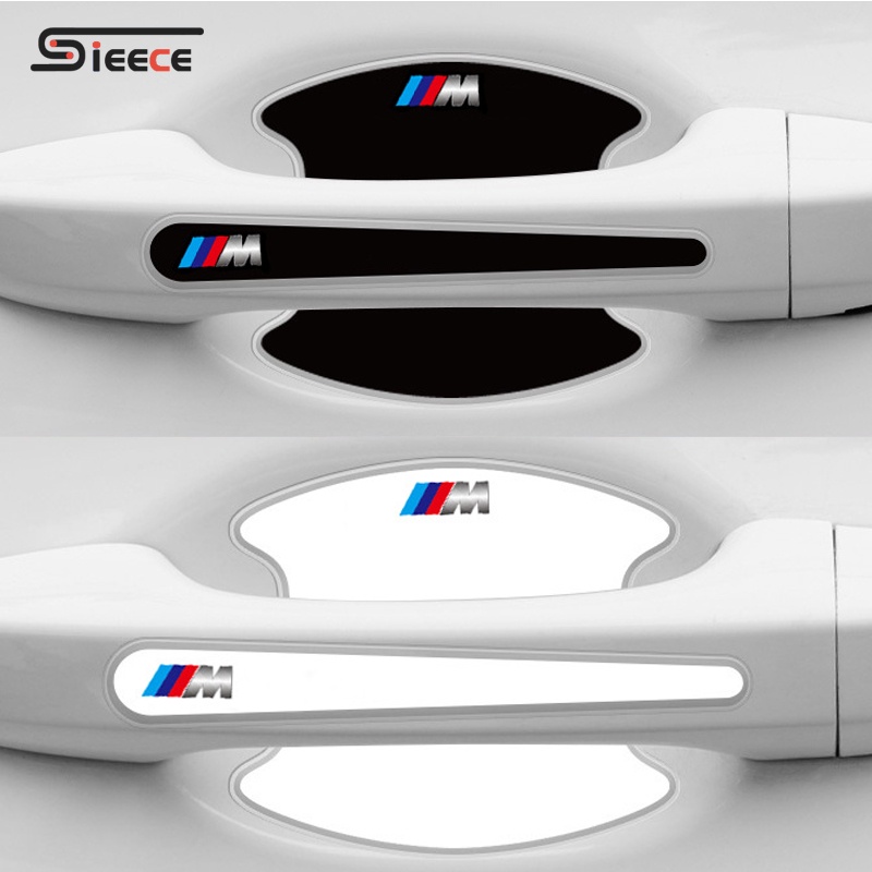 Sieece สำหรับ BMW M ฟิล์มกันรอยมือจับประตูรถยนต์ กันรอยมือจับประตูรถยนต์ สำหรับ BMW F30 E46 F10 E36 