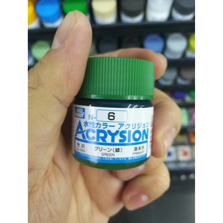 สีสูตรน้ำ Mr.Acrysion Color N6 GREEN (Gloss) 10ml