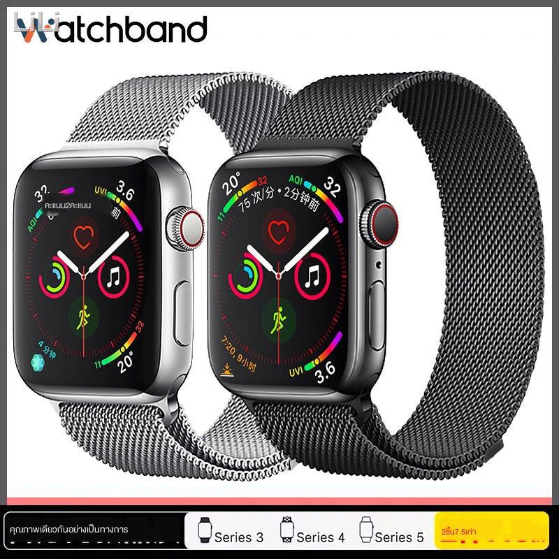 band สาย☫✜❉สายนาฬิกา Apple iwatch applewatch SE / 6/5/4/3/2 รุ่นซีรีส์ 38 42mm40 44 สายรัดอุปกรณ์เสริมสายไนลอนแม่เหล็กห