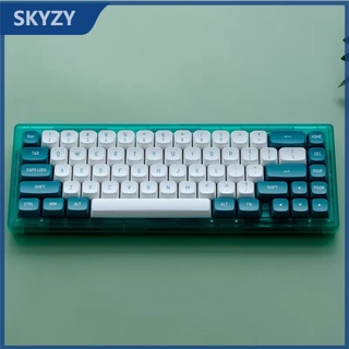 148 คีย์ White Green Keycaps CSA Profile PBT Double Shot คีย์บอร์ดแบบกลไก Keycap