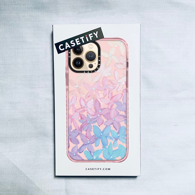 Casetify X PB เคสโทรศัพท์มือถือ แบบนิ่ม ลายดอกไม้ สีชมพู สําหรับ IPhone 14 13 12 11 Pro MAX Mini XS MAX XR X SE 6 6S 7 8 Plus