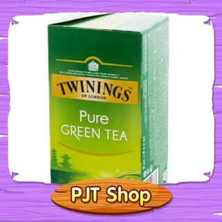 ชา ทไวนิงส์ เพียว กรีนที บรรจุ 25 ซอง/กล่อง Twinings Pure Green Tea pack 25