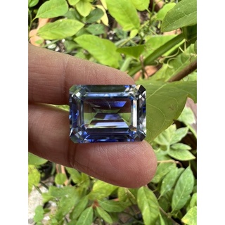 Labmade Flame Fusion Corundum Blue(Synthetic ) Octagon 13x15, 19cts.