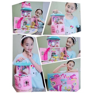 [ลดเพิ่ม120฿- V2R3Q3D8 ] play house หอคอย ตุ๊กตา magic castle house