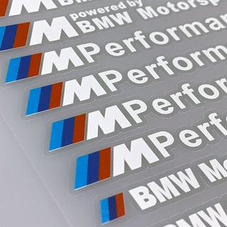 สติกเกอร์อลูมิเนียม ลาย BMW Powered สำหรับตกแต่งรถยนต์ 10 ชิ้น/ชุด