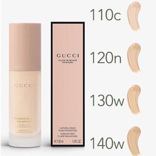 New Gucci Fluide De Beaute Fini Naturel Foundation #No130W Fair No120N 30ml/1oz กุชชี รองพื้นรุ่นใหม่ บางเบาสินค้ามี2สี