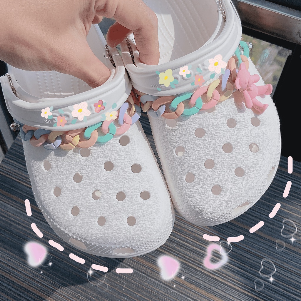 【💥Ooyoudo】สายโซ่โลหะ ประดับไข่มุก สําหรับตกแต่ง DIY 2 ชิ้น【แตะผู้หญิง jibitz อุปกรณ์เสริม】