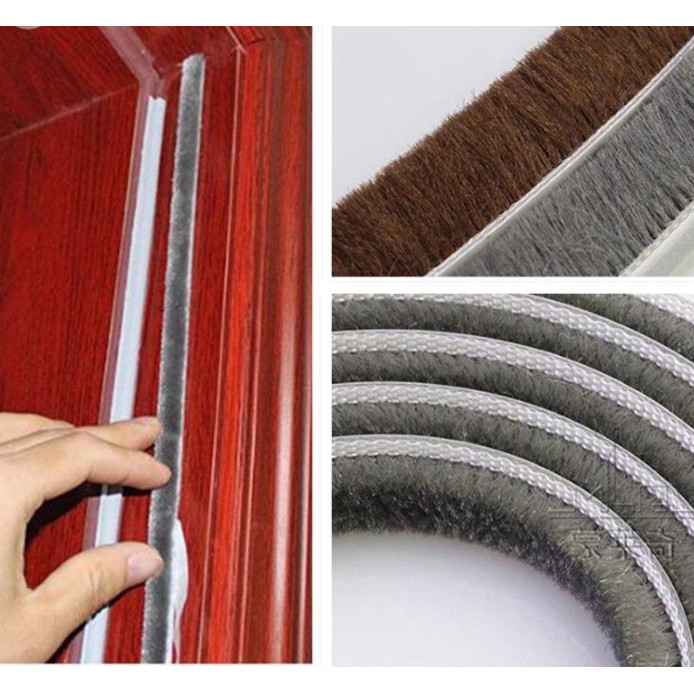 Foam strip adhesive เทปปิดร่อง ประตูหน้าต่างแบบขน ซีลประตู ขนาด 9x5mm 2