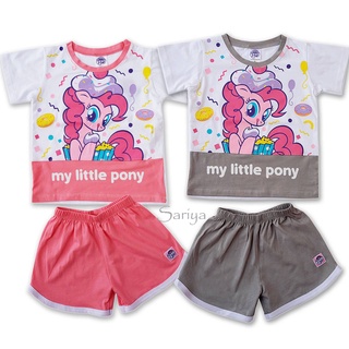 ชุดเด็กหญิง (2-4ขวบ) โพนี่ *ลิขสิทธิ์แท้* My Little Pony ผ้าเนื้อดี คอตตอน ผสมสแปนเด็กซ์ ชุดเซ็ท เสื้อ-กางเกง ผลิตในไทย