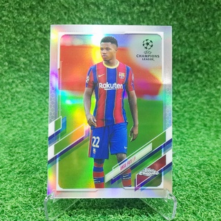 ขาย การ์ด Topps Chrome Uefa Champions League UCL 2020-21 Ansu Fati Refractor Barcelona การ์ดฟุตบอล การ์ดนักฟุตบอล Cards