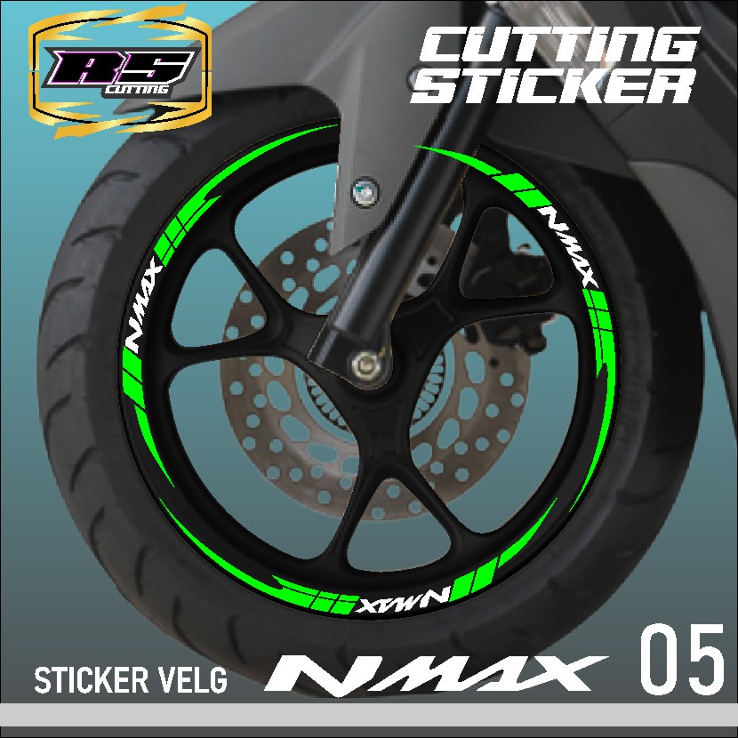 CUTTING STICKER NMAX ยาง RIMS - อุปกรณ์สติกเกอร์ตัดรายชื่อสติกเกอร์ Yamaha Nmax ใหม่เก่ารถจักรยานยนต