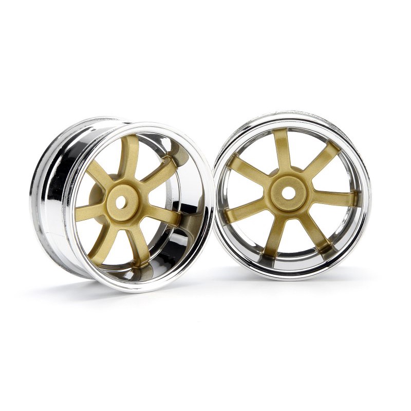 HPI 3321 RAYS GRAM LIGHTS 57S-PRO 26mm WHEELS CHROME/GOLD (9mm OFFSET)