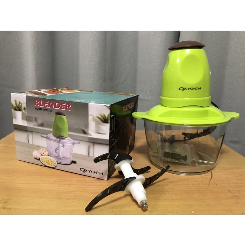 OXYGEN เครื่องบดสับ KW-250 (สีเขียว) เครื่องปั่นผสมอาหารอเนกประสงค์