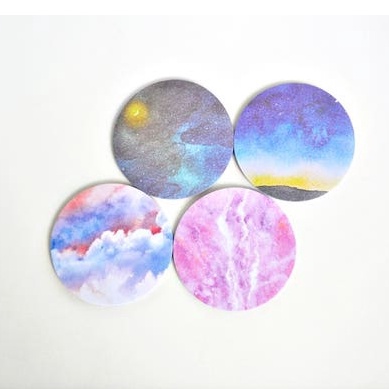 Marbled Galaxy Paper Note, Notepad, Paper Ephemera