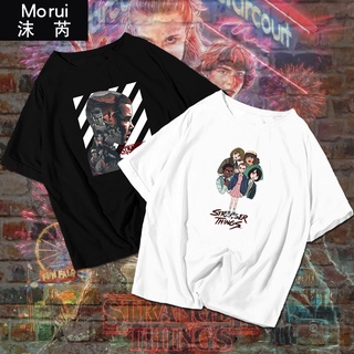 เสื้อยืดผ้าฝ้ายพิมพ์ลายแฟชั่น เสื้อยืดแขนสั้น พิมพ์ลายละครอเมริกัน Montauk Stranger Things สําหรับผู้ชาย และผู้หญิง