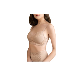 Presea by wacoal บราไร้โครงตกแต่งลูกไม้ Lace bra MA1505