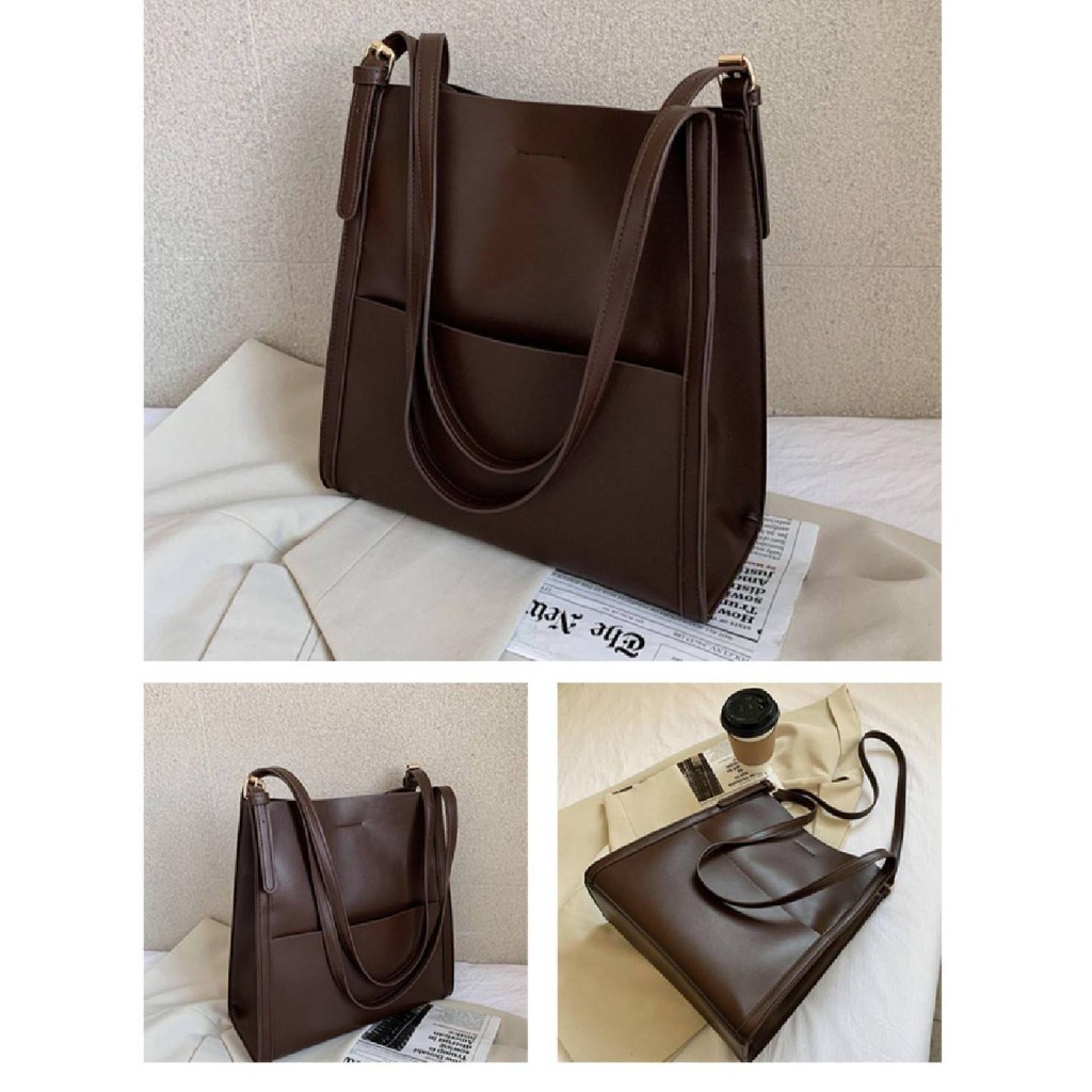 MOLISA Crossbody Shoulder Bag กระเป๋าหนังแท้ สะพายข้างผู้หญิง สีน้ำตาล