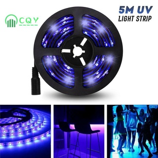 20W ไฟ Led Uv แสงยืดหยุ่นสีม่วง 16.5FT ไฟแบล็คไลท์ 5M 300LEDs