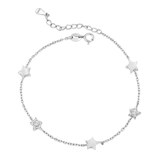 SILVER THAI Star bracelet cubic zirconia silver สร้อยข้อมือรูปดาว คิวบิกเซอร์โคเนียเงินแท้925ใส่ออกงาน