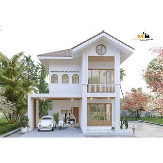 แบบบ้านสองชั้น สำเร็จรูป 3ห้องนอน 3ห้องน้ำ 145 ตรม.